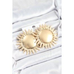 Pirinç Güneş Model Gold Renk Kadın Küpe TJ-BKP10749