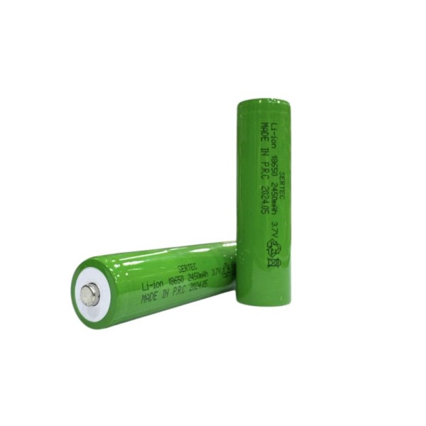 18650 3.7V 2450 Mah 1C Li-ion Şarjlı Pil Başlı