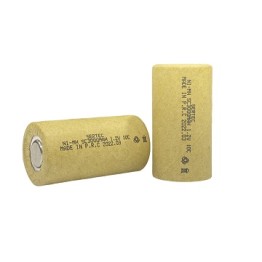 1.2V Ni-Mh SC 3000 mAh. Kağıtlı Şarjlı Pil 10C (Başsız/Flat Head)