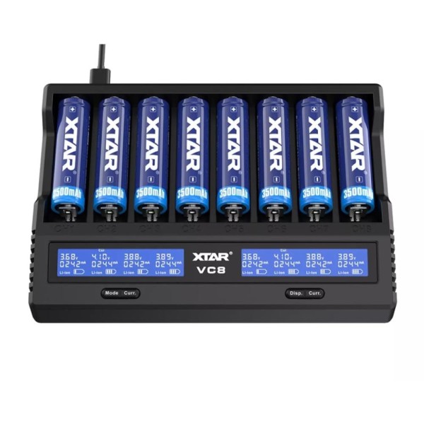 Xtar VC8 Sekizli Li-ion / NI-CD / NI-MH Pil Şarj Cihazı