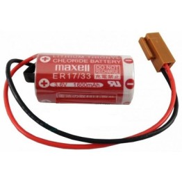 Maxell ER17/33 3.6V 2/3A Size Pil - Kahverengi Soket