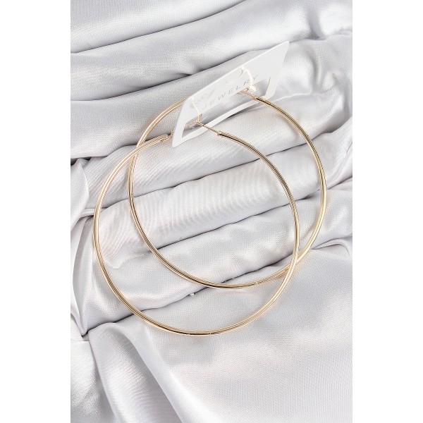 Pirinç Halka Model Gold Renk Kadın Küpe TJ-BKP11037