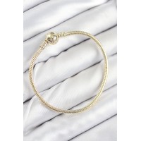 Pirinç Charm Topcuk Model Gold Renk Kadın Bileklik TJ-BB7807