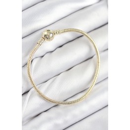 Pirinç Charm Topcuk Model Gold Renk Kadın Bileklik TJ-BB7807