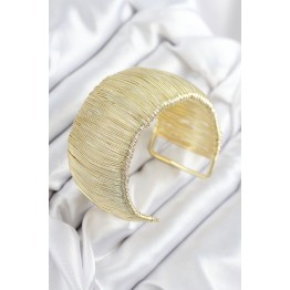 Pirinç Tel Sarma Model Gold Renk Kadın Bileklilk TJ-BB7893