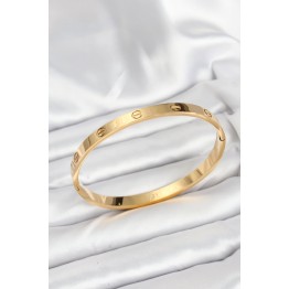 316L Çelik Gold Renk 65 mm Kadın Kelepçe Bileklik TJ-BB7912