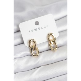 Pirinç Gold Renk Zincir Model Kadın Küpe TJ-BKP11233