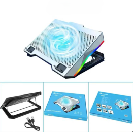 ZR924 S601 Tek Fanlı Rgb Metalik Laptop Soğutucu