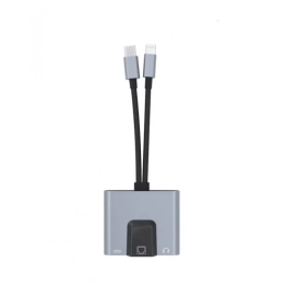 ZR815 Lightning Type-C 3 İn 1 Ethernet Çevirici Aux