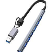 ZR288 7 Port Ads303/D Type-C Usb Metal Usb Hub