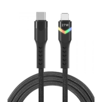 ZR536 Type-C To Lightning 27W Ledli Pd Kablo 1 M