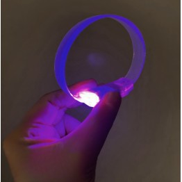 3 Modlu Pilli LED Işıklı Esnek Parti Bilekliği Mor