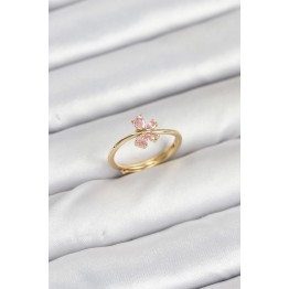 Pirinç Gold Renk Pembe Kadın Yüzük TJ-BYK3870
