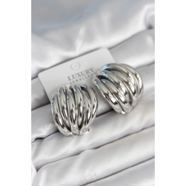 Pirinç Gümüş Renk Vintage Kadın Küpe TJ-BKP11314