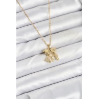 316L Çelik Zincir Gold Renk Erkek Kız Model Kadın Kolye TJ-BKO10617