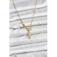 316L Çelik Zincir Gold Renk Model Kadın Kolye TJ-BKO10676