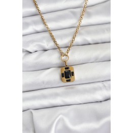 316L Çelik Zincir Gold Renk Vintage Model Kadın Kolye TJ-BKO10687