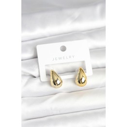 Gold Renk Damla Küpe 17 mm - TJ-BKP11377