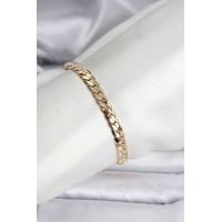 14K Gold Renk Kaplama Ezme Zincir Model Kadın Bileklik TJ-BB8116