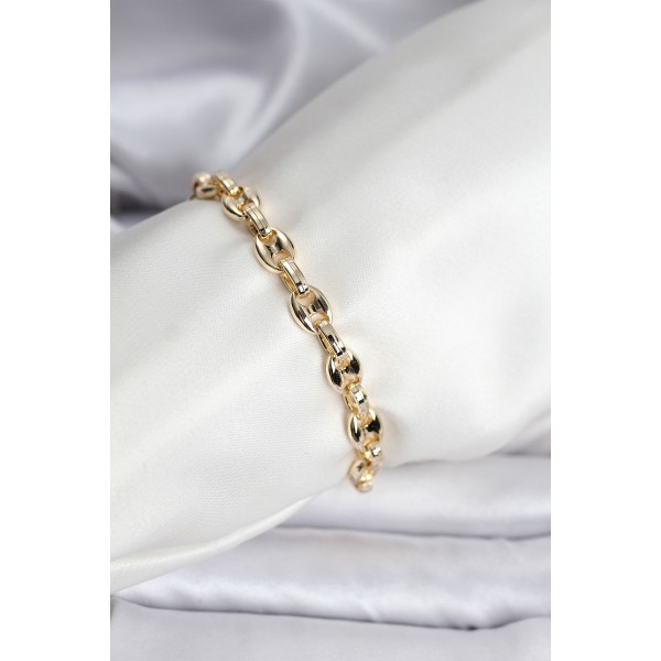 14K Gold Renk Kaplama Kahve Çekirdeği Model CM Kadın Bileklik TJ-BB8119