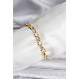 14K Gold Renk Kaplama Lazerli Zincir Model CM Kadın Bileklik TJ-BB8120