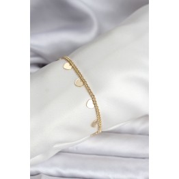 14K Gold Renk Kaplama Kalpli Model CM Kadın Bileklik TJ-BB8131
