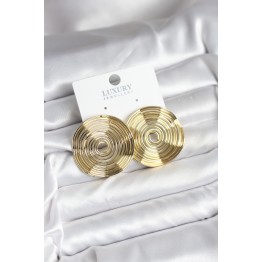 Pirinç Gold Renk Circle Model Kadın Küpe TJ-BKP11435