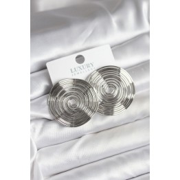 Pirinç Gümüş Renk Circle Model Kadın Küpe TJ-BKP11436