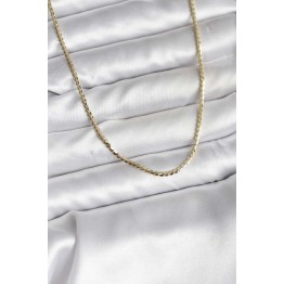 14K Gold Renk Kaplama Ezme Zincir Model CM Kadın Kolye TJ-BKO10733