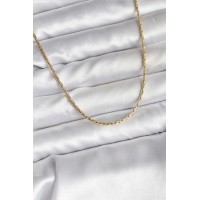 14K Gold Renk Kaplama İnce Zincir Model CM Kadın Kolye TJ-BKO10741