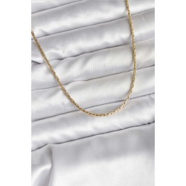 14K Gold Renk Kaplama İnce Zincir Model CM Kadın Kolye TJ-BKO10741