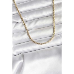 14K Gold Renk Kaplama Zincir Model CM Kadın Kolye TJ-BKO10742