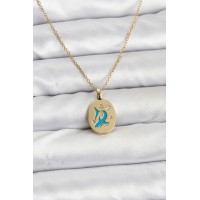 316L Çelik Zincir Gold Renk Shark Figür Kadın Kolye TJ-BKO10753