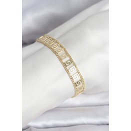 316L Çelik Gold Renk Labirent Model Kadın Bileklik TJ-BB8158