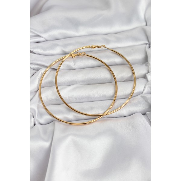 316L Çelik Gold Renk 75 mm Halka Küpe TJ-BKP11510