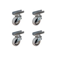 Furç Uzun-Sunta Bilyalı Teker (Frenli) - 20x50 - Gri - 18MM HKS185 - 4 Adet