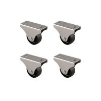 Furç Sabit Teker - 32MM - Siyah HKS228 - 4 Adet