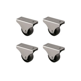 Furç Sabit Teker - 32MM - Siyah HKS228 - 4 Adet
