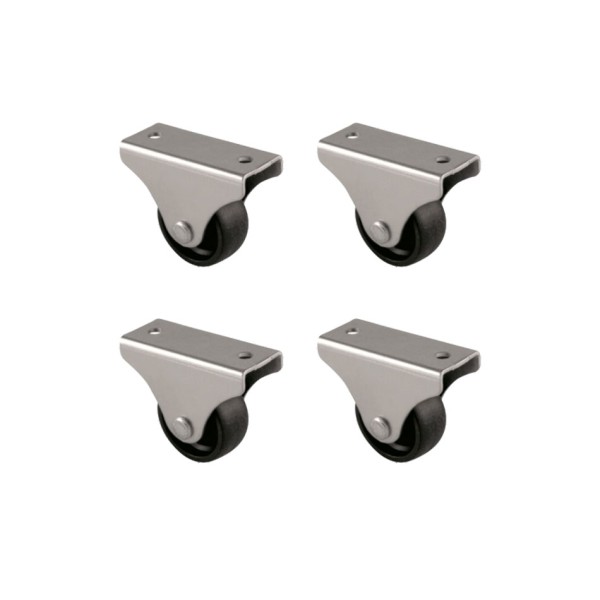 Furç Sabit Teker - 32MM - Siyah HKS228 - 4 Adet