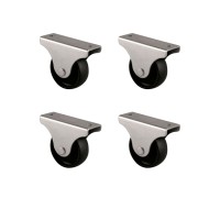 Furç Sabit Teker - 38MM - Siyah HKS229 - 4 Adet