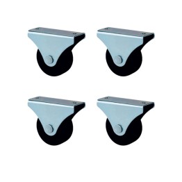 Furç Sabit Teker - 56MM - Siyah HKS231 - 4 Adet