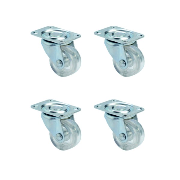 Furç Tablalı Bilyalı Teker - 28MM - Şeffaf HKS238 - 4 Adet