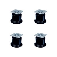 Bekleme Ayak Tablalı - 50MM - Siyah HKS280 - 4 Adet