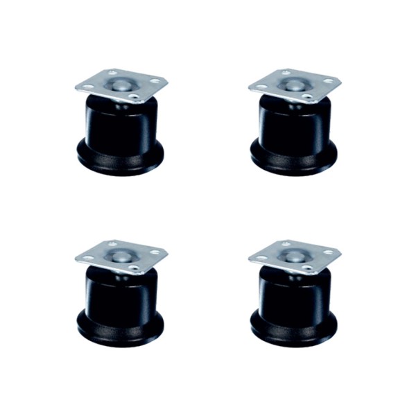 Bekleme Ayak Tablalı - 50MM - Siyah HKS280 - 4 Adet