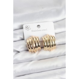 Vintage Model 316L Çelik Gold Renk Kadın Küpe TJ-BKP11579