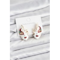 Pirinç Maske Model Kadın Küpe TJ-BKP11588