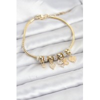 Charmlı Gold Renk Kadın Bileklik - TJ-BB8219