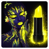 UV Neon Sarı Ruj – Karanlıkta Parlayan Makyaj Boyası