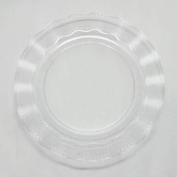 Şeffaf Lüks Plastik Mika Yuvarlak Tabak 22 Cm 6 Adet