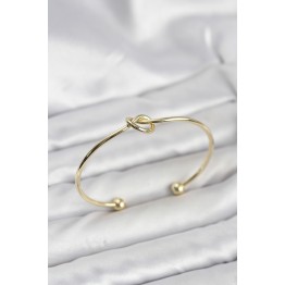 Düğüm Model Pirinç Gold Renk Kadın Bileklik TJ-BB8231